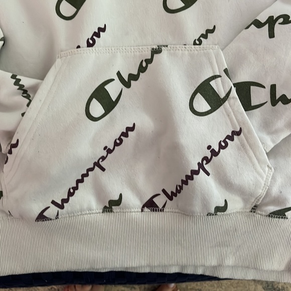 Youth Champion Hoodie Sweatshirt white Pullover Size L-Allover Graphics - Picture 3 of 10